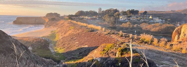 View of Santa Cruz Branch Rail Line, over Davenport and San Vicente Creek